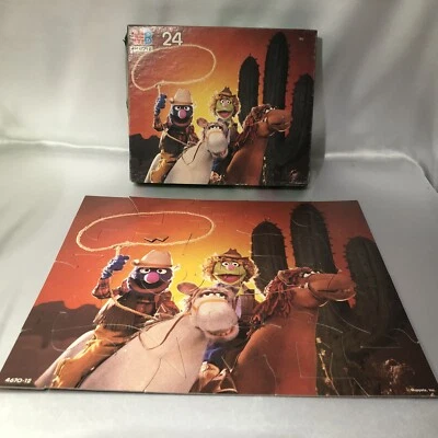 Rompecabezas Grover Cowboy Plaza Sésamo 24 piezas vintage 1987 completo Foto 1 de 4