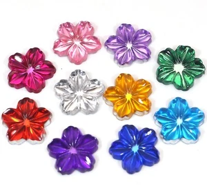 200 cabujones gemas de estrás 3D de acrílico de espalda plana 13 mm varios colores artesanales - Imagen 1 de 21