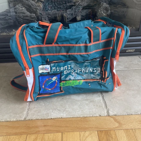 Vintage Sports NFL Team Miami Dolphin’s Duffel Bag Gym Carrying Bag Cover