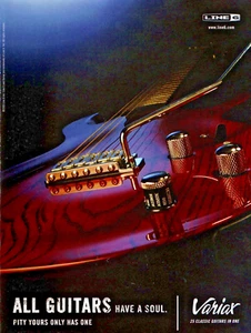 vtg 00's LINE 6 VARIAX GUITAR MAGAZINE PRINT AD Electric 2004 Pinup Page - Picture 1 of 1