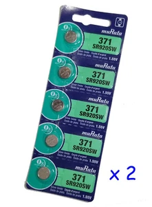 muRata (was Sony) SR920SW 371 Silver Oxide Watch Battery x 10pcs - Picture 1 of 1