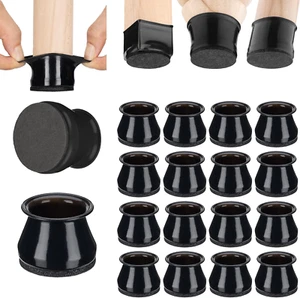 Protectores de Piso Patas de Silla 2"" X 16 Piezas Negro Almohadillas de Silicona - Imagen 1 de 6