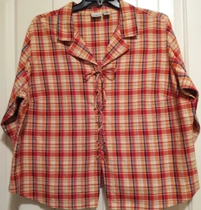 Women's Plus Size 22 Blouse Shirt Top 3/4 Sleeve Valentine's Day Spring - Picture 1 of 7