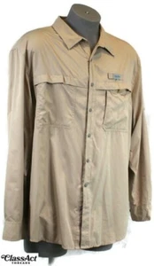 Field Stream Camicia Uomo Tan Poliestere Pesca Tasche Ventilate Manica Lunga Tg XXL - Foto 1 di 5