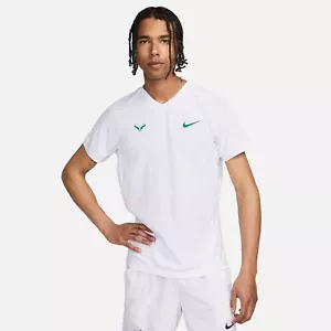 Nike Dri-FIT ADV Rafa Men´s Tennis Short-Sleeve Pro Shirt FD5409-100 Top Size XL - Imagen 1 de 4