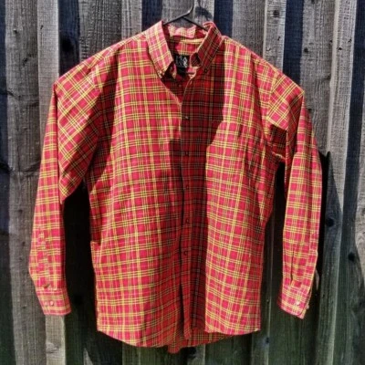 Jos. A. Camisa Bank Travelers Para Hombre Talla Grande Roja A Cuadros Abotonada Preppy Carrera Foto 1 de 4