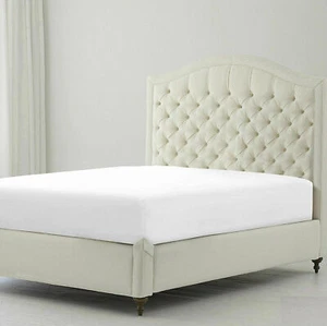 Superior White Fitted Sheet 1000TC OR 1200TC Egyptian Cotton Select Size - Picture 1 of 19