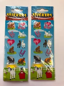2 hojas pegatinas caballo (12 pegatinas/hoja) fiesta favor maestro oferta recompensas - Imagen 1 de 1