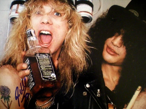 SIGNED PHOTO STEVEN ADLER -DRUMMER "GUNS N ROSES" WITH SLASH-CERT ACOA-11X14 Cover