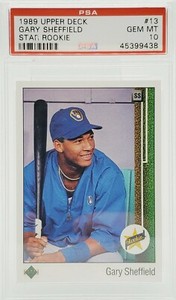 1989 Upper Deck GARY SHEFFIELD #13 PSA 10 GEM MINT Milwaukee Brewers RC