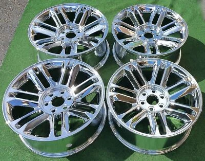 Set Cadillac Escalade Platinum Chrome Wheels 22 inch OEM Factory Style 1999-2020 - Image 1 of 4