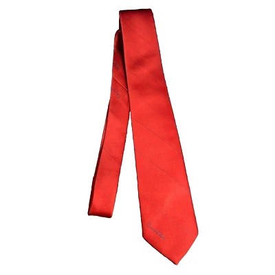 Corbata para hombre #6868 Oscar De La Renta roja negra tiras finas, corbata 3,25 pulgadas de ancho Foto 1 de 4