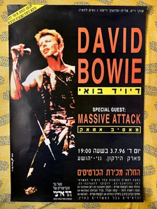 David Bowie - Póster de concierto en Tel Aviv Israel 1996 original - Imagen 1 de 9