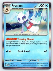 Tarjeta Pokémon Froslass 053/167 rara Twilight Masquerade - casi nueva - Imagen 1 de 2