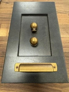 Antique Brass Drawer Ball Knob Cup Pull Kitchen Cabinet Hardware Handles Gold 3" - Picture 1 of 22