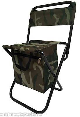 SEDIA SEGGIOLINO PIEGHEVOLE DA CAMPEGGIO MILITARE PESCA CACCIA CAMPING PORTATILE