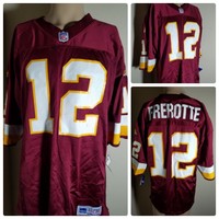 Washington Redskins Frerotte Jersey # 12 NFL Authentic Team Adidas Size 48