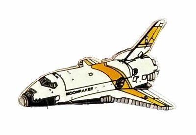 JAMES BOND 007 PIN BADGE MOONRAKER SPACE SHUTTLE ROGER MOORE FREE UK 48HR POST - Image 1 of 4