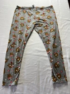 Time And Tru Christmas Sloth Pajama Pants Bottoms 3XL Holiday Cozy Core - Picture 1 of 4