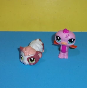 Littlest Pet Shop LPS Ostrich Walkables Battery Moving Pink Bird w/ Guinea Pig - Picture 1 of 2