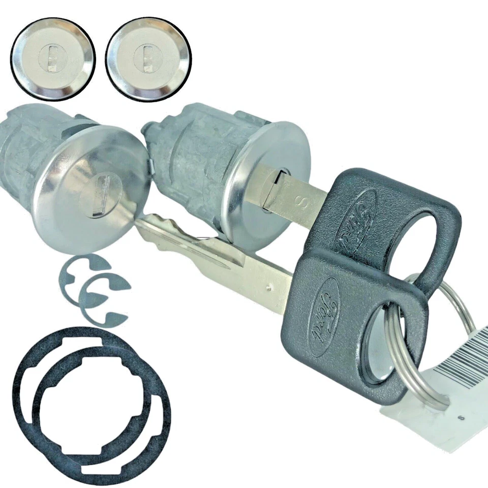 Conjunto de chaves e cilindros de trava de 2 portas para Ford Econoline Van F150 F250 Super Duty Truck - Imagem 1 de 1