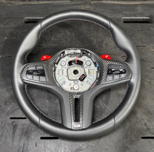 21-24 BMW G80 G82 G83 G87 M2 M3 M4 VOLANTE CARBONO MOLDURA TRANSMISIÓN MANUAL - Imagen 1 de 19
