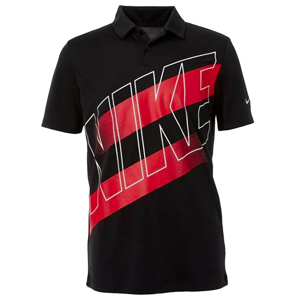 Polo de golf Nike Victory gráfico para niños talla grande 887173 010 Foto 1 de 1