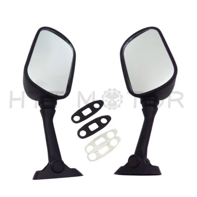 Black Racing Mirrors For 2001-2002 GSXR1000 /2001-2003 GSXR600 GSXR750 - Image 1 of 4