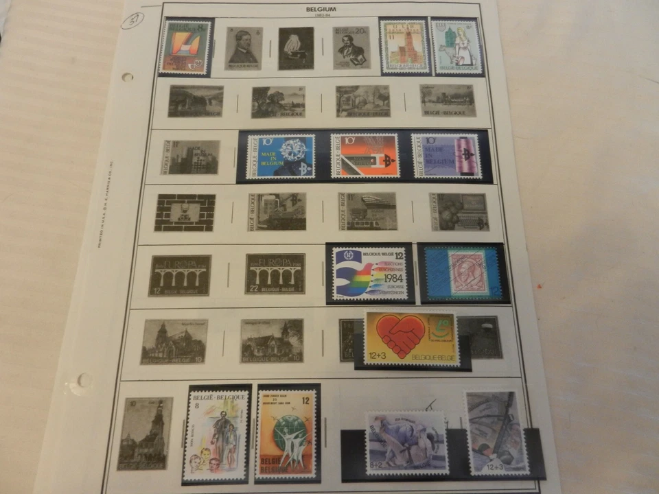 Lot of 37 Belgium Stamps, King, Diamonds, Castle, Olympics, More - Image 1 of 4