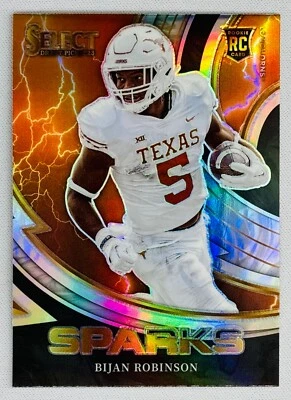 2023 Select Draft Picks Bijan Robinson Sparks Silver #SPR-BR RC Texas - Image 1 of 4