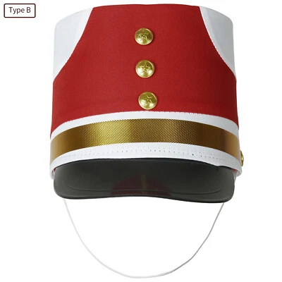 Kids Girls Boys Band Hat  Drum Major Hat Toy Soldier Cap Cosplay Party Costume  - Image 1 of 3
