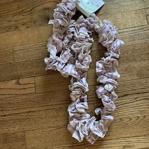 Lavender Striped Canvas Gathered Ruffled Fabric Garland Farmhouse Decor 6 Feet - Picture 1 of 4