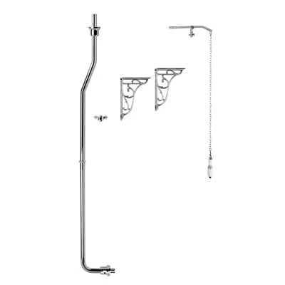 High Level Toilet Pan Flush Pipe Kit Chrome Traditional Chrome Hudson Reed