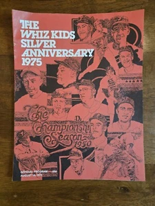 Signed Vintage MLB Philadelphia Phillies Whiz Kid Silver Anniversary Program  - Picture 1 of 17