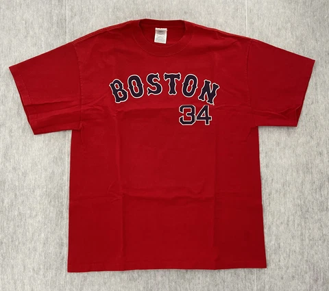 Boston Red Sox 2006 T Shirt David Ortiz Adult Size Large Red Mens Cotton Tee MLB Cover