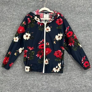 Denim & Flower Cotton Floral Lightweight Zip Up Jacket Hoodie Kids 11/12 EUC - Picture 1 of 9