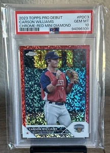 Carson Williams 2023 Topps Pro Debut Chrome Red Mini Diamond PSA 10 #ed 5/5!!! - Picture 1 of 2
