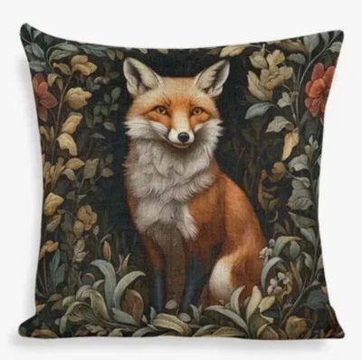 Funda de almohada William Morris abstracta floral zorro doble cara decoración del hogar Foto 1 de 4