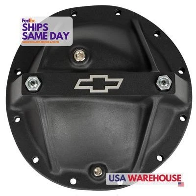 Proform 141-697, One Black Crinkle Aluminum Chevy Bowtie Rear End Cover Gm Fits  - Image 1 of 4