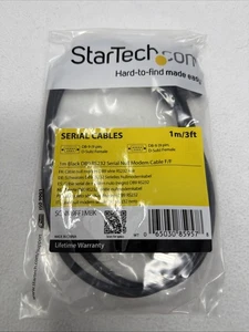 StarTech 3FT Null Modem DB9 Serial Cable Female to Female RS-232 Data - Picture 1 of 5