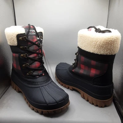 Storm By Cougar Carlisle Carlisle Boots Women's 9W Black/Red Plaid Lace-up E161 - Image 1 of 4