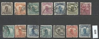 China, Imperio 1914-1923 barco chatarra diferentes sellos usados Foto 1 de 2