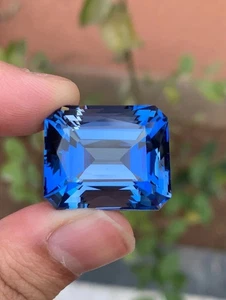 Piedras preciosas sueltas aguamarina azul profundo corte esmeralda natural de 10,10 quilates+ certificadas A++ - Imagen 1 de 7