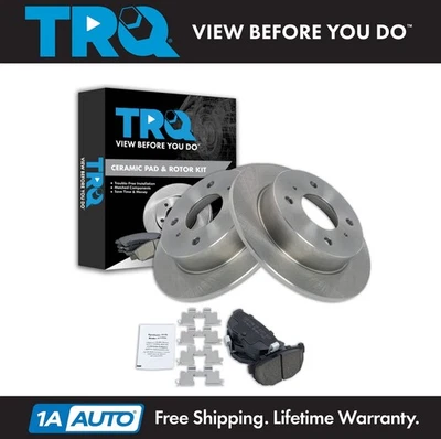 Kit de pastillas de freno trasero y rotor TRQ rotor de freno para Nissan 240SX 1989-1998 Foto 1 de 4