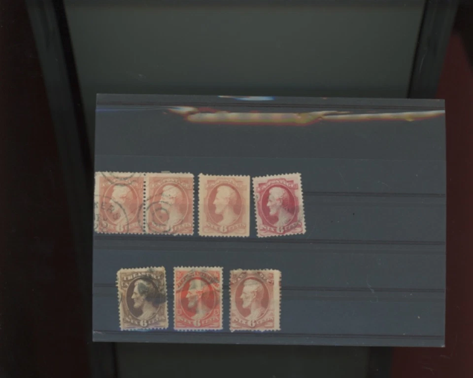 US Stamp  Lincoln 6 cents 1 pair  war treasury interior  Used Lincoln  bob (goo4 - Image 1 of 1