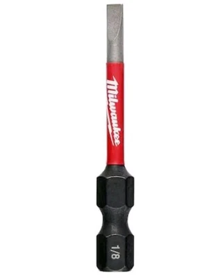 Milwaukee Tool Shockwave Impact Slotted 1/8" 2 Bits for DIN Rail Terminal Blocks - Image 1 of 4