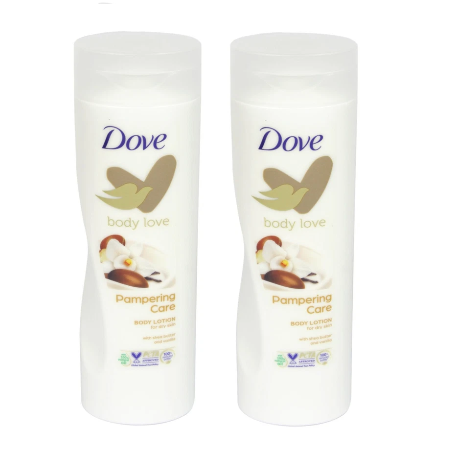2 x Dove Body Lotion Pampering Care With Shea Butter & Vanilla 250ml - Image 1 of 1