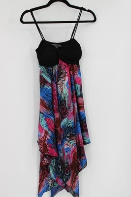 Vestido XXI Feminino Pequeno Pena de Pavão Lenço Bainha Boho Festival de Verão - Imagem 1 de 4