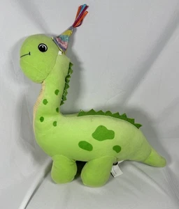 Way To Celebrate 11 Zoll grüner Plüsch Dino Party Hut Stofftier Plüsch Kinder Spielzeug Walmart - Bild 1 von 7