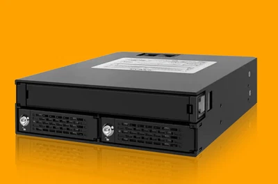 Icy Dock ToughArmor MB994IKO-3SB Rugged Full Metal 2 Bay 2.5" w/ Slim ODD Tray - Image 1 of 3